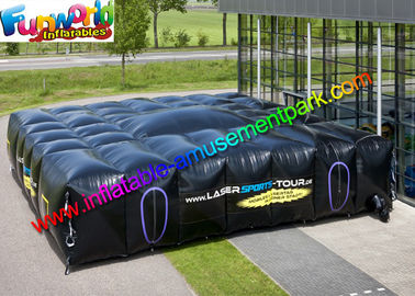 Commercial Outdoor Inflatable Laser tag Arena ,Sewing Inflatable Black Maze House