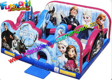 0.55mm PVC Tarpaulin Inflatable Obstacle Game Frozen Toddler Town for Outdoor Play