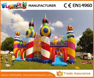 Colorful PVC Giant Inflatable Moonwalk Climbing Jumping Bouncy Castle For Kids