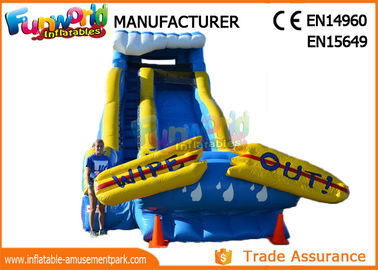 Giant Commercial Inflatable Water Slide / Inflatable Wipe Out Slide