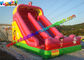 Dora Commercial Inflatable Slide , Pink Two Lane bounce house water slide