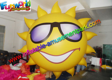 Sun Inflatable Advertising Model , Yellow Inflatable Helium Balloon For Festival