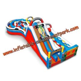 Colorful Round Combo Obstacle Course Bounce House For Rental