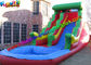 Big Rainbow Wave Backyard Inflatable Water Slides With Splash Pool